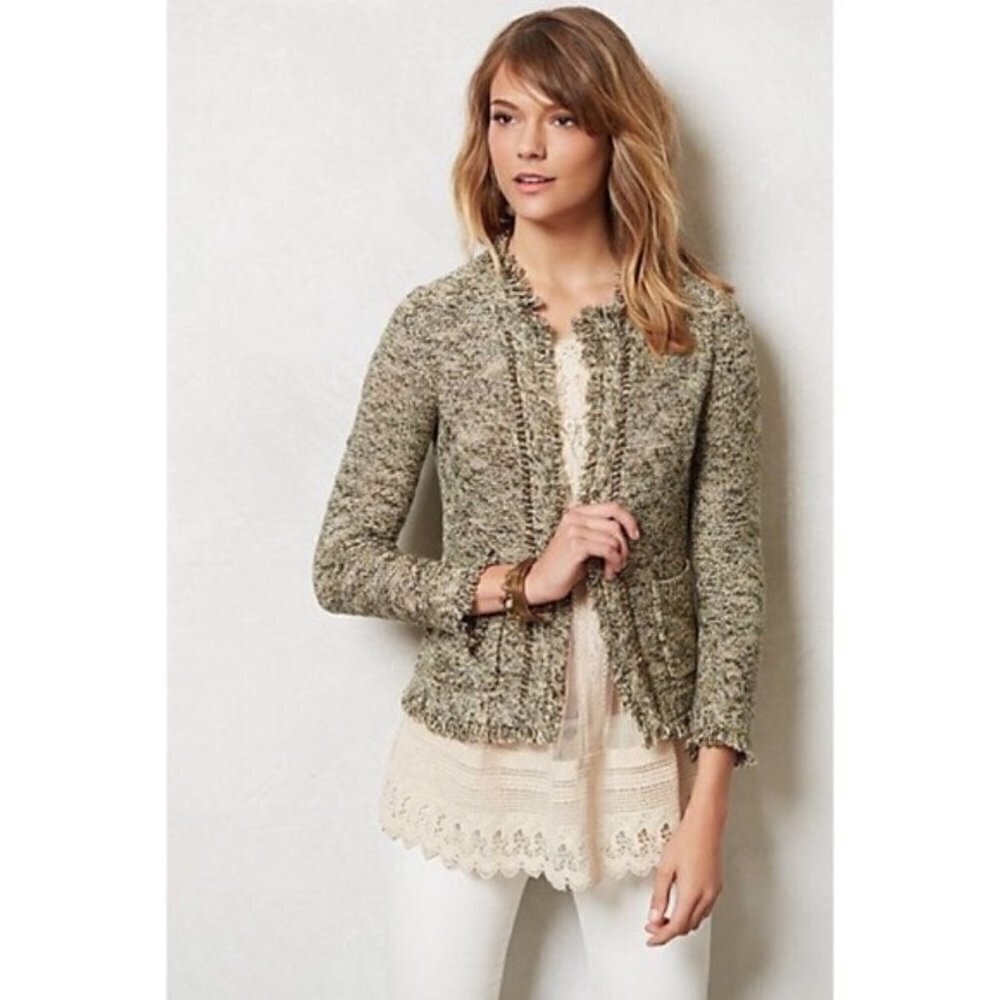 💕ANTHRO ANGEL OF THE NORTH💕 Fringed Cardigan (S) - Picture 4 of 15